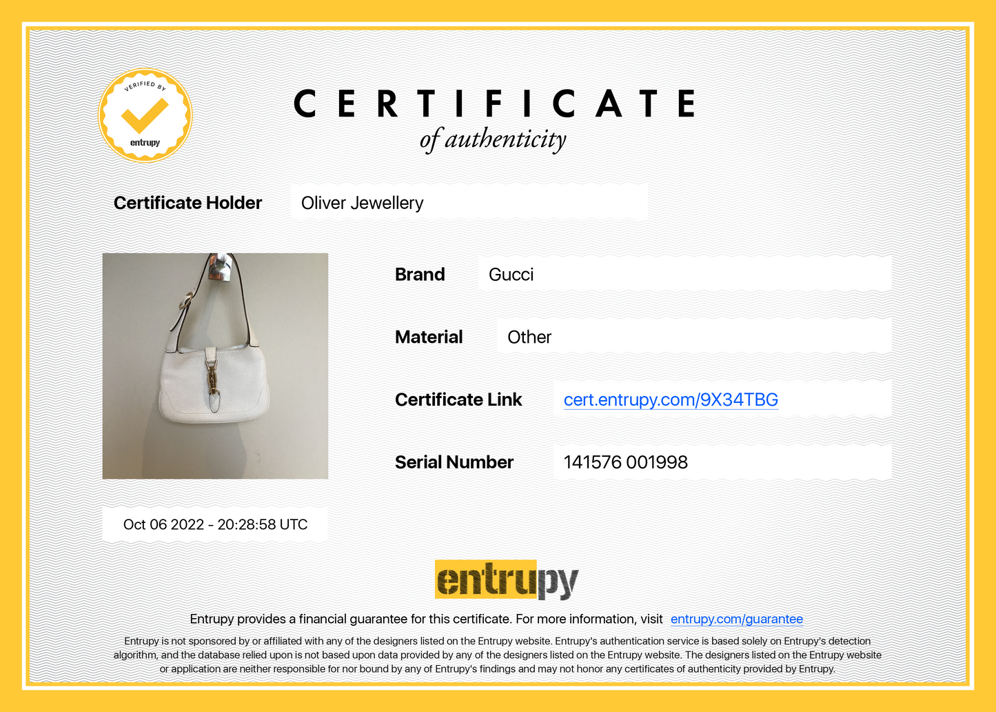 Gucci Small Jackie White Calfskin Leather Hobo