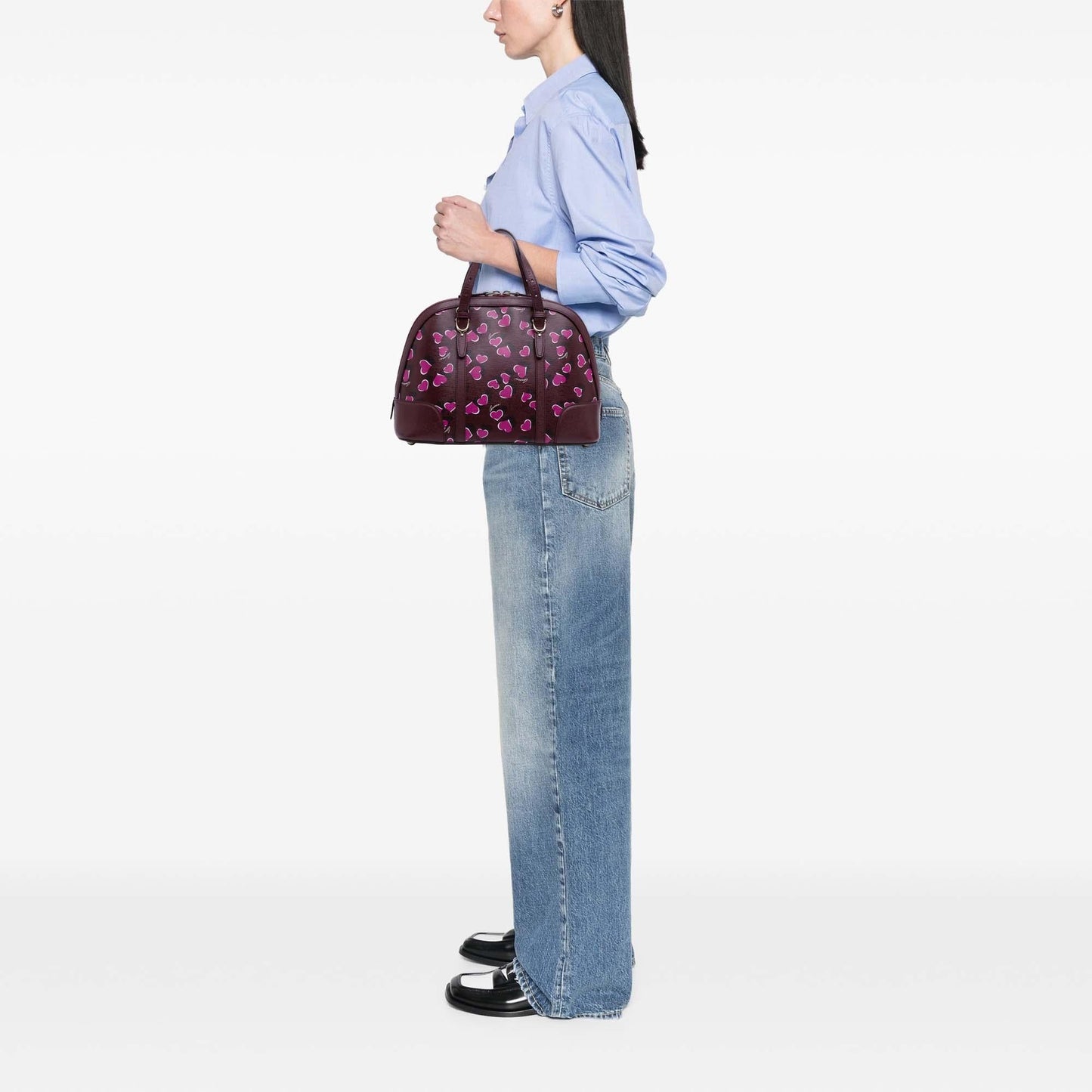 Gucci Small Leather Heartbeat Nice Dome Satchel