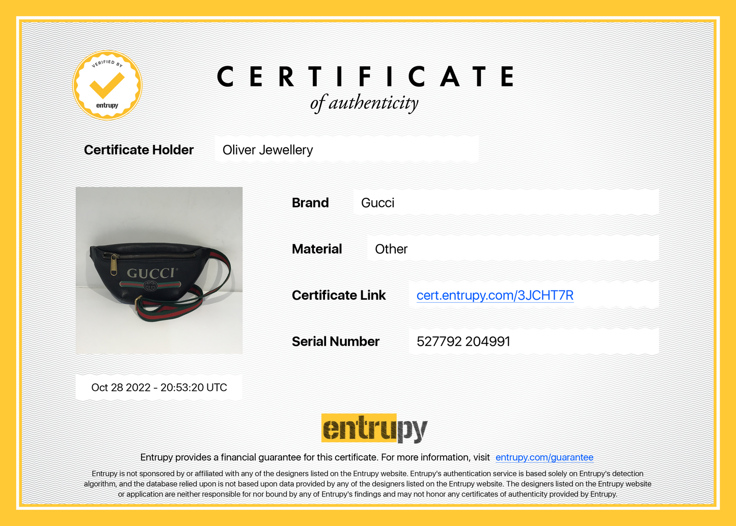 Gucci Small Logo Print Leather Belt Bag