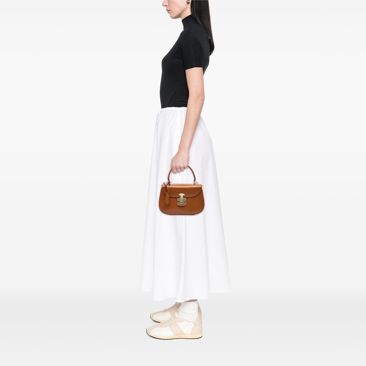 Gucci Smooth Calfskin Lady Lock Satchel