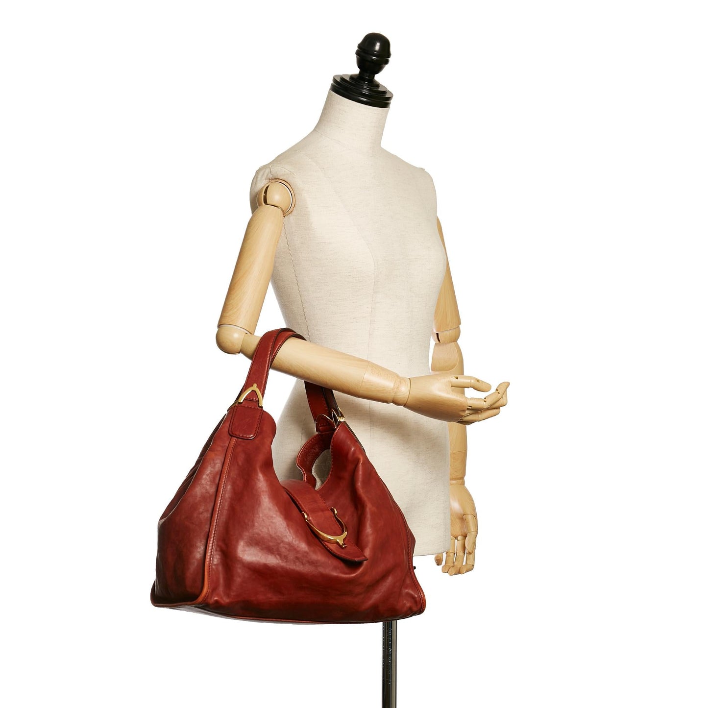 Gucci Soft Stirrup Nubuck Leather Tote Bag (SHG-33805)