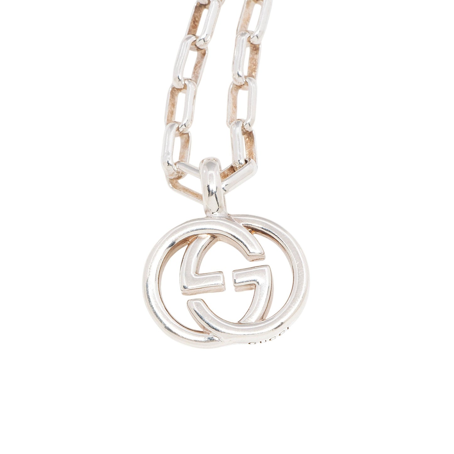 Gucci Sterling Silver Interlocking GG Necklace