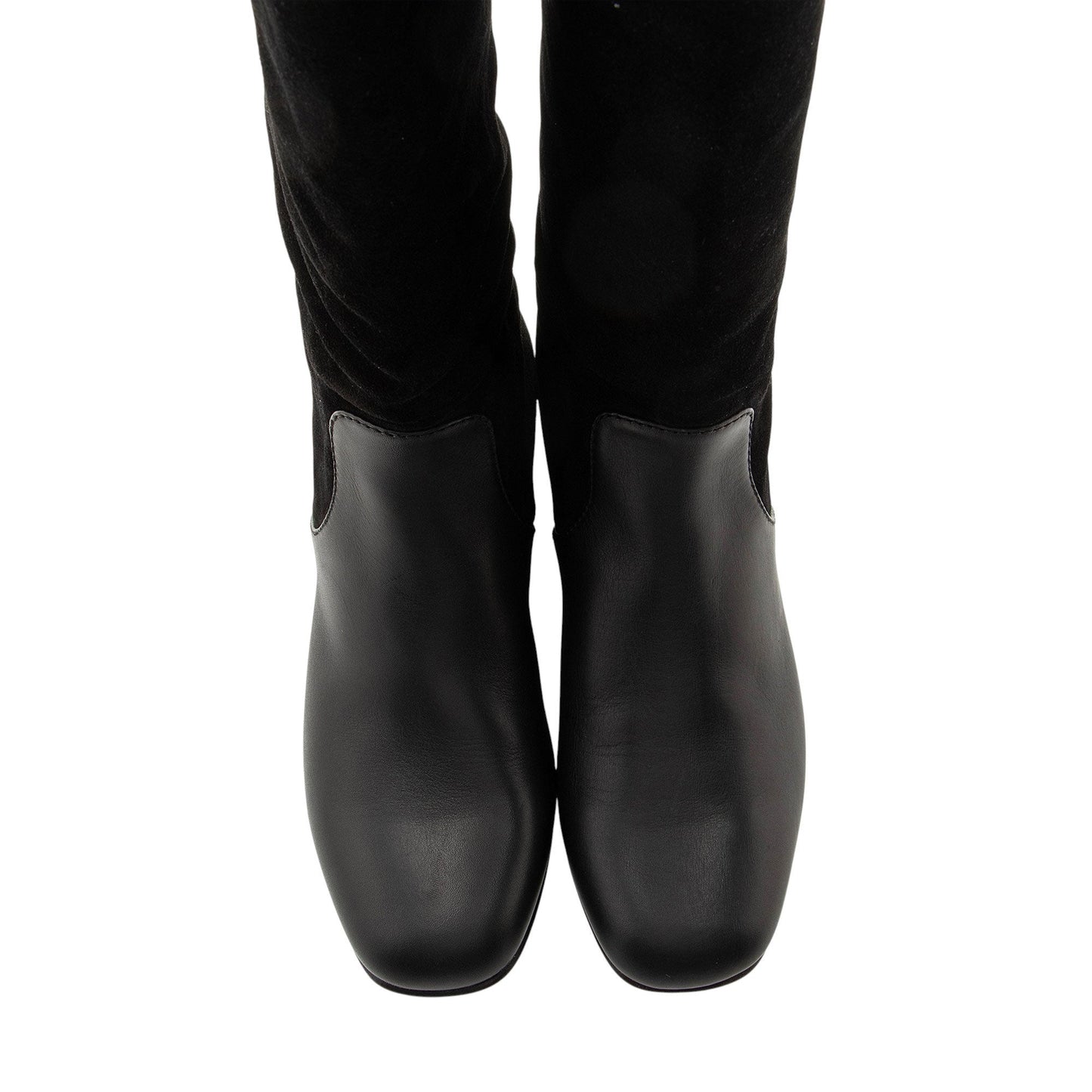 Gucci Suede Leather Bamboo Heel Knee High Boots - Size 6 / 36