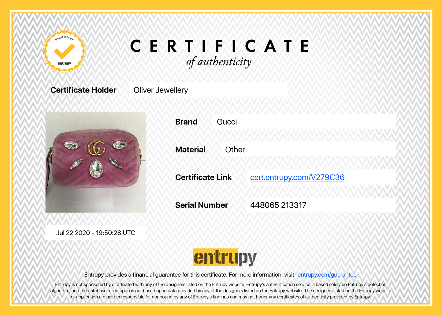 Gucci Velvet Crystal GG Marmont Matelasse Mini Bag