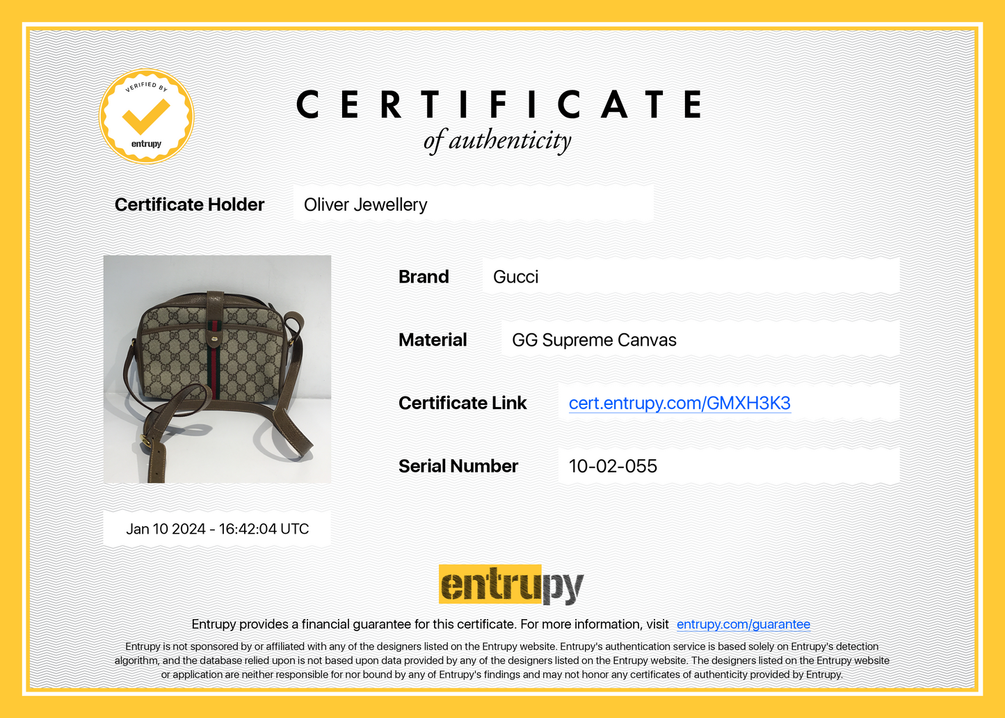 Gucci Vintage GG Supreme Web Crossbody Bag