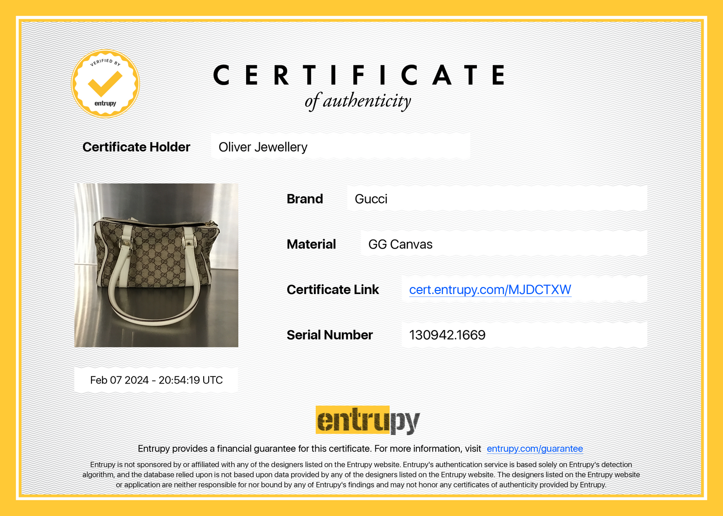 Gucci White Leather Trim GG Canvas Small Abbey Boston Bag