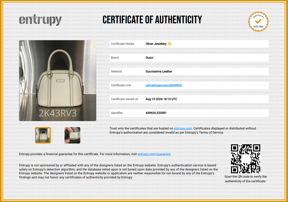 Gucci White Microguccissima Leather Mini Dome Bag