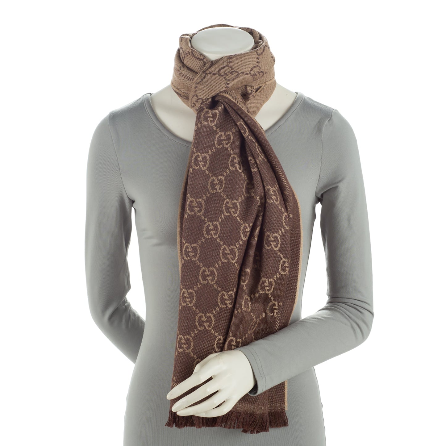 Gucci Wool GG Reversible Scarf (SHF-Uu5Q3H)
