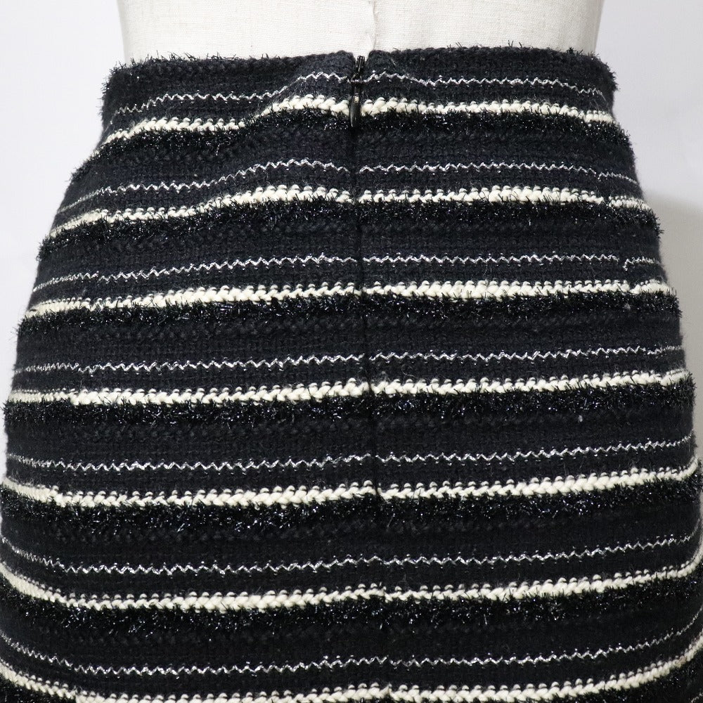 CHANEL skirt P19873V11554 tweed black flare skirt Women 38
