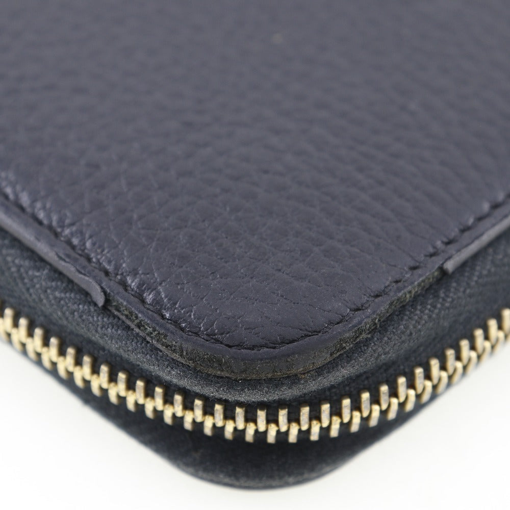 GUCCI Long Wallet Purse 509644 leather black Interlocking unisex(Unisex)
