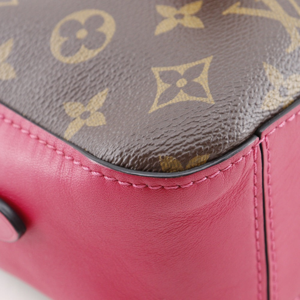LOUIS VUITTON Shoulder Bag M43556 Monogram canvas Brown / red 2WAY Saintonge Women