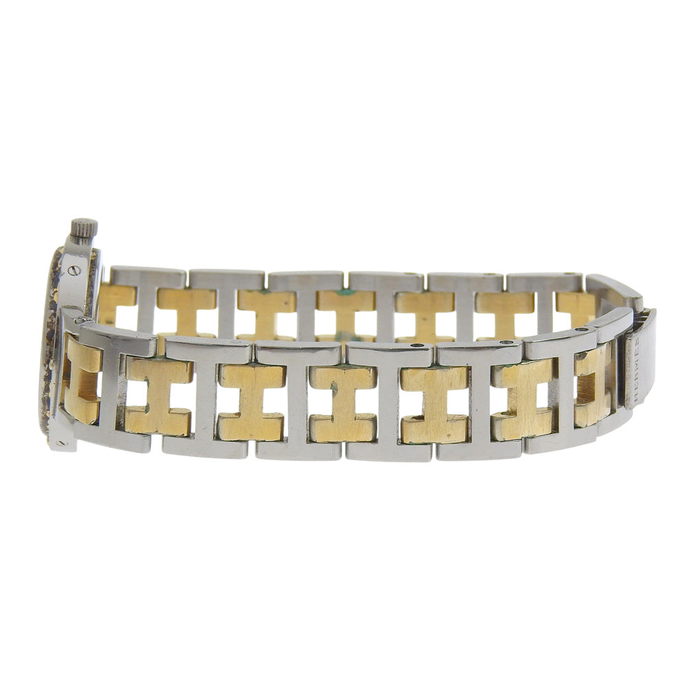 HERMES Watches Quartz Stainless Steel , Plated Gold white Clipper white dial