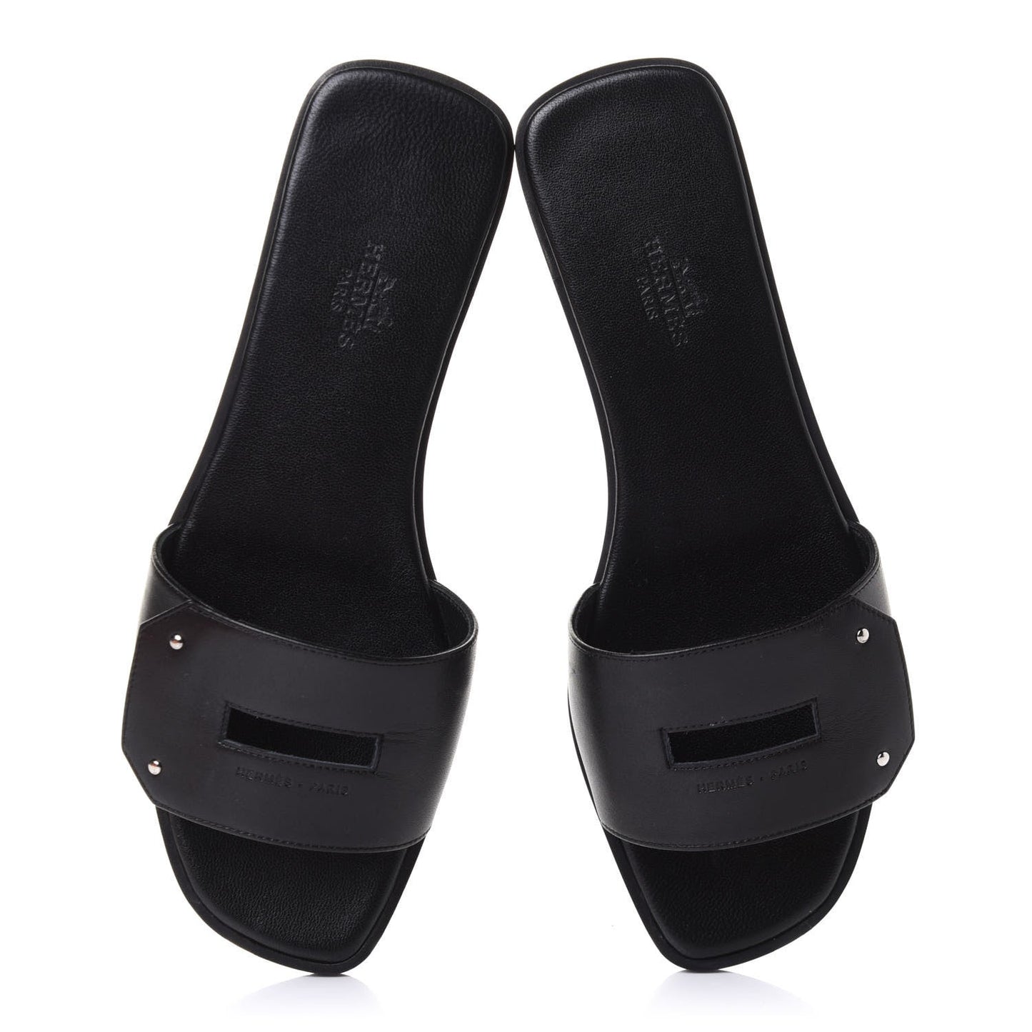 HERMÈS CALFSKIN LEATHER VIEW MULES