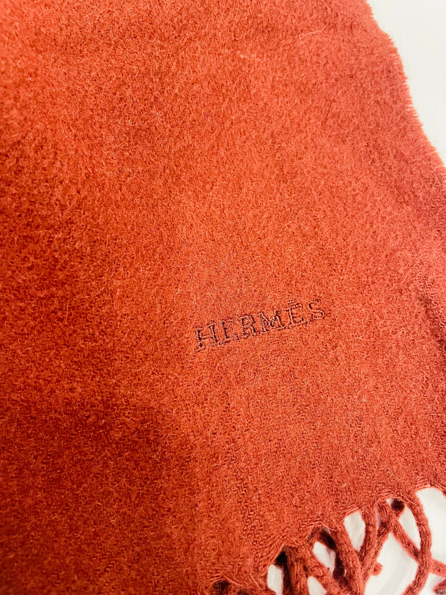 HERMÈS CASHMERE FRINGE SCARF