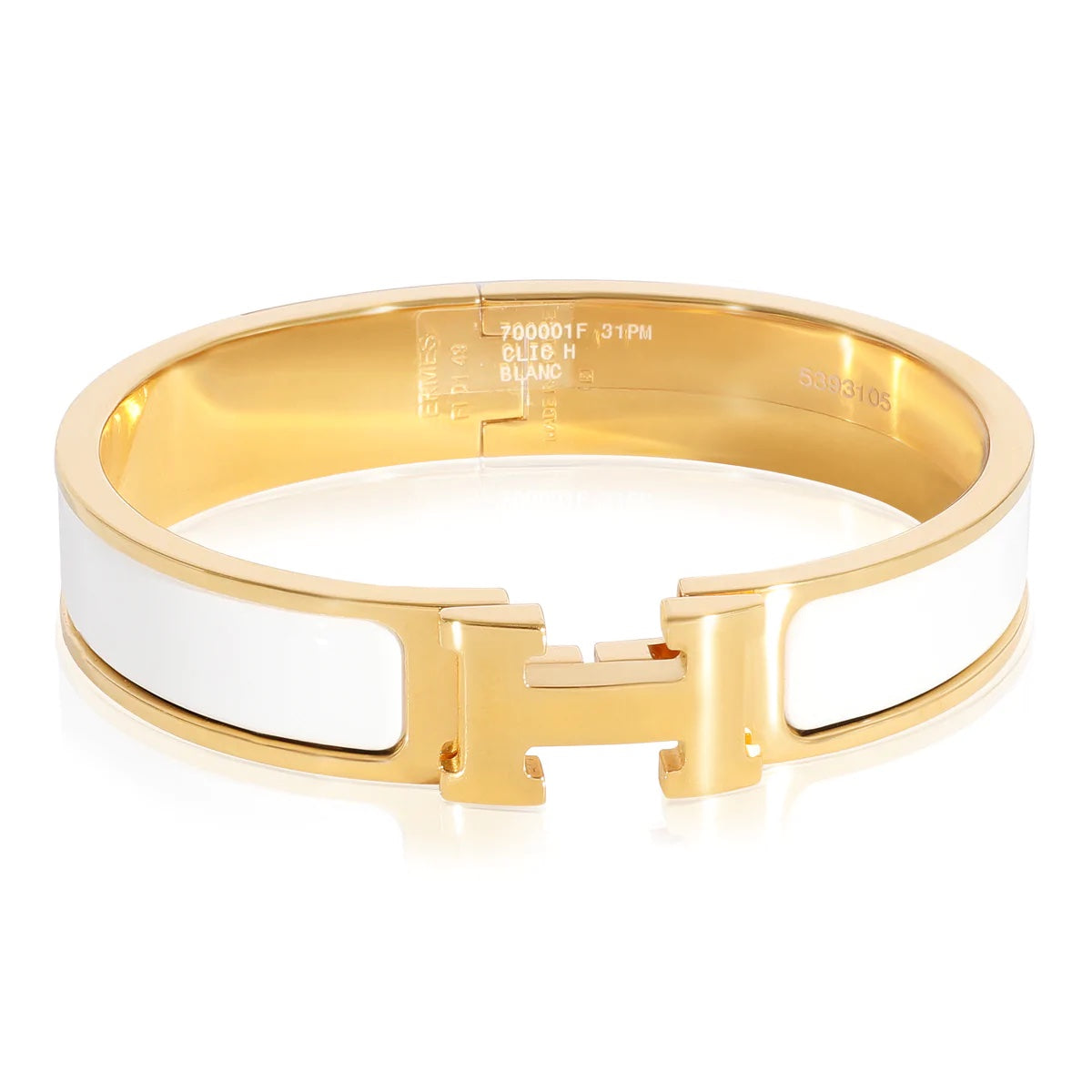 HERMÈS CLIC H BRACELET PM BLANC