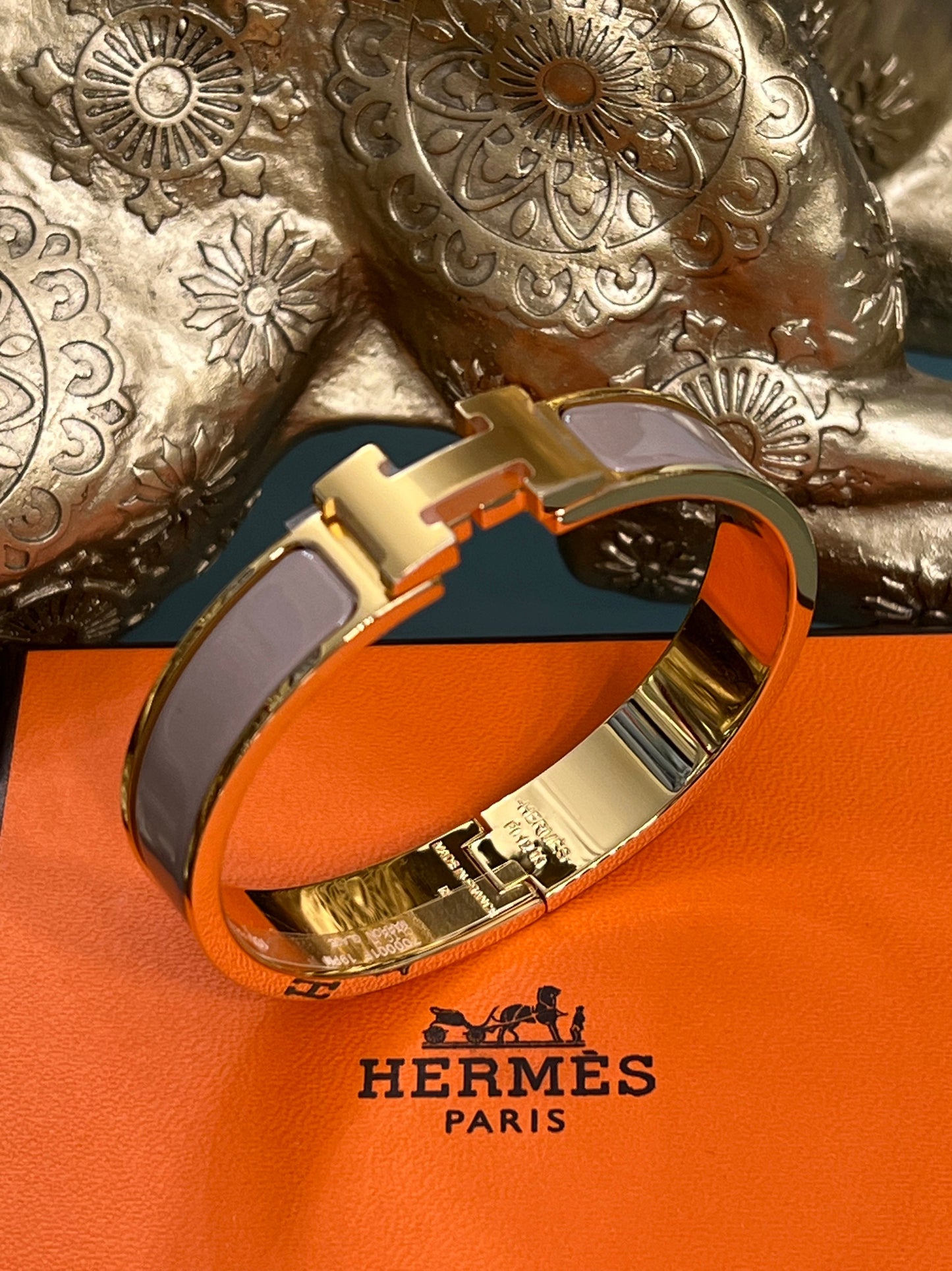 HERMÈS CLIC CLAC H ENAMEL BRACELET PM