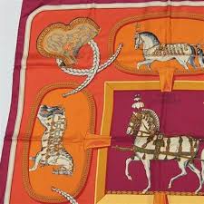 HERMÈS GRAND APPARAT BY JACQUES EUDEL EQUESTRIAN SILK SCARF