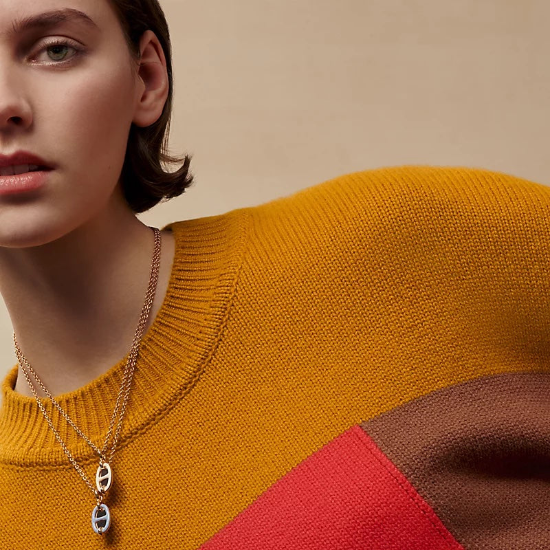 HERMÈS MINI MAILLON GOLD PLATED PENDANT NECKLACE