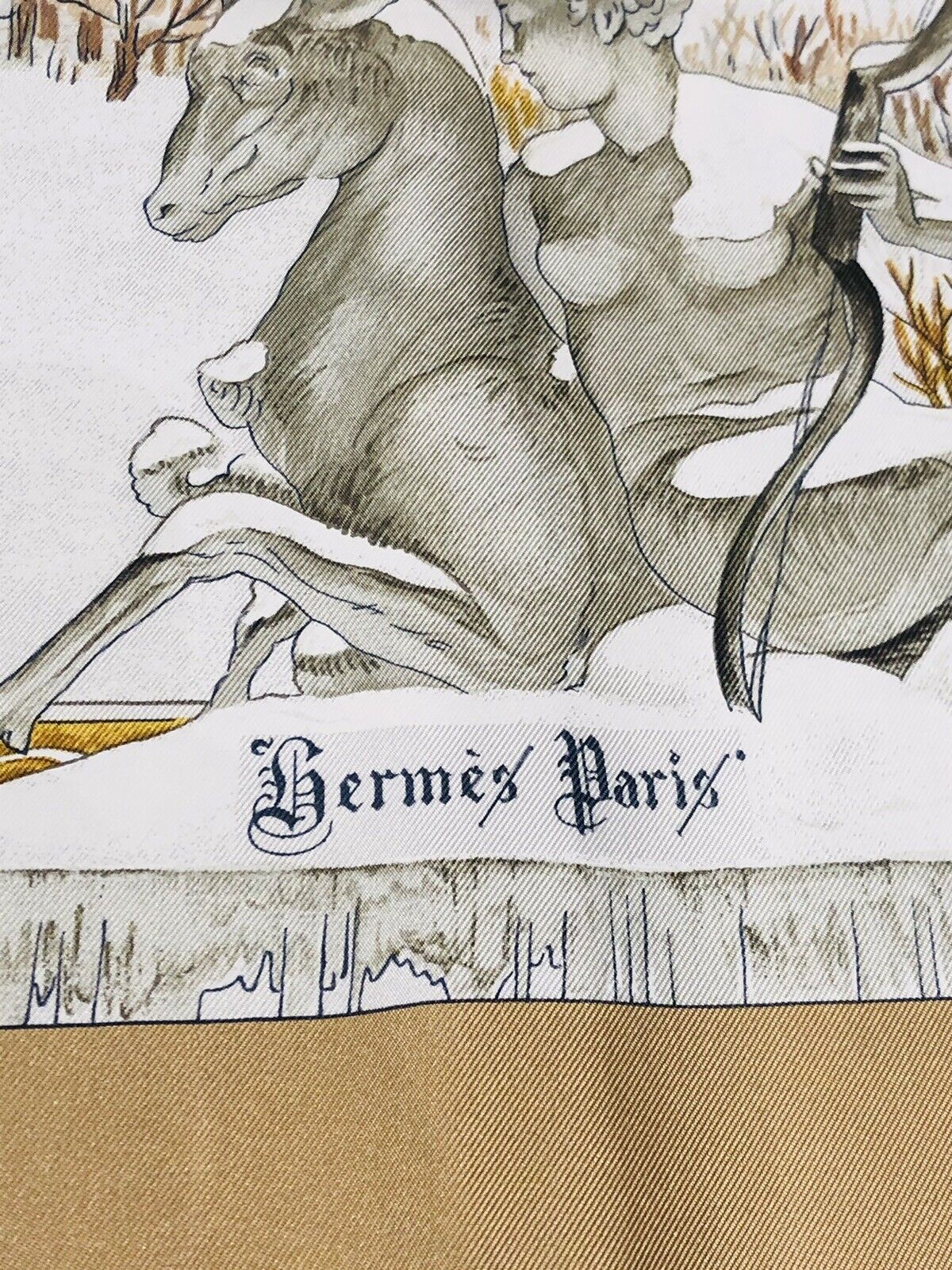 HERMÈS PARIS L'HIVER LEDOUX SILK SCARF