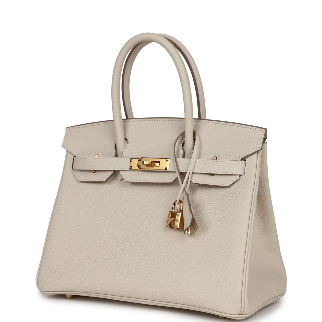HERMÈS BIRKIN 35 CRAIE EPSOM LEATHER GOLD HARDWARE HANDBAG