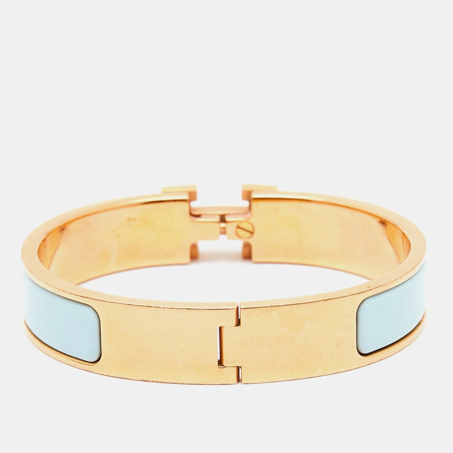 HERMÈS NARROW CLIC CLAC H ENAMEL BRACELET