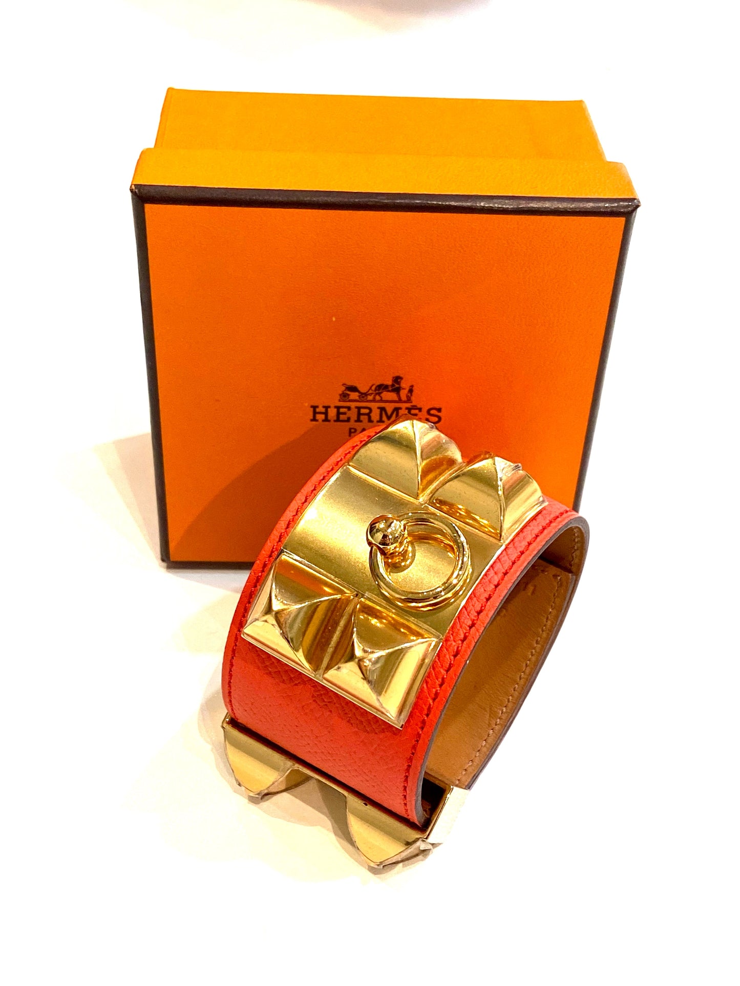HERMÈS COLLIER DE CHIEN SWIFT T2 CUFF BRACELET
