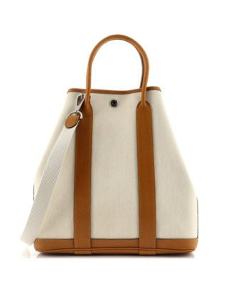 HERMÈS GARDEN FILE 28 TOTE BAG IN BETON/ OCRE