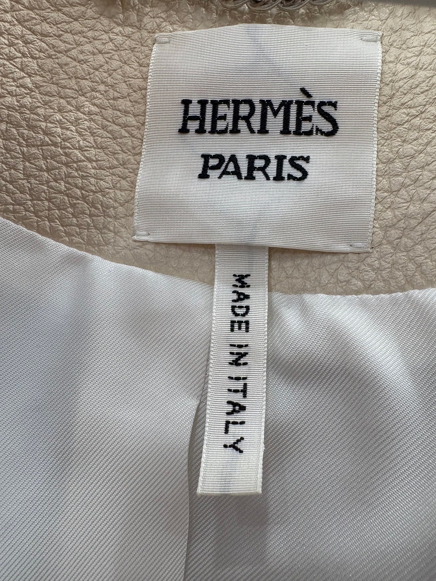 HERMÈS BIKER STYLE LEATHER JACKET