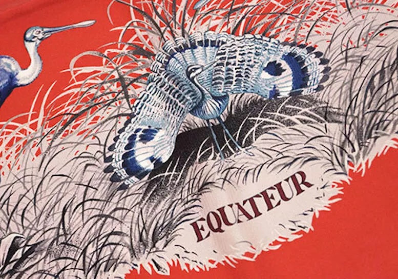 HERMÈS CARRE STOLE EQUATEUR ANIMAL SILK SCARF BY ROBERT DALLET