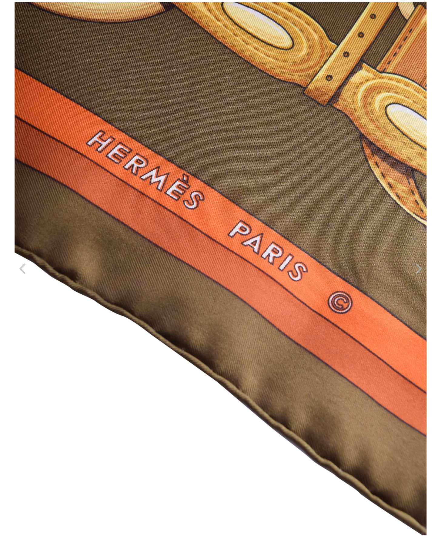HERMÈS VINTAGE COACHING EQUESTRIAN BELT STRAP BRIDLE SILK SCARF