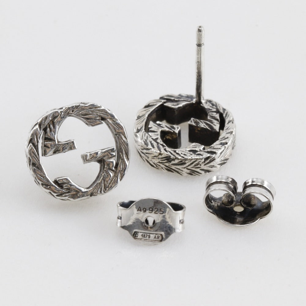 GUCCI Pierce metallic Silver Interlocking G unisex(Unisex)
