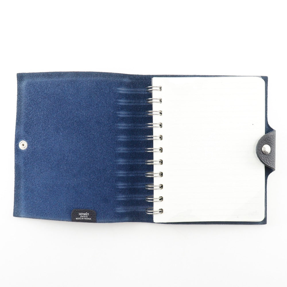 HERMES Notebook Togo Dark navy Note Notebook cover Yuris PM Women(Unisex)