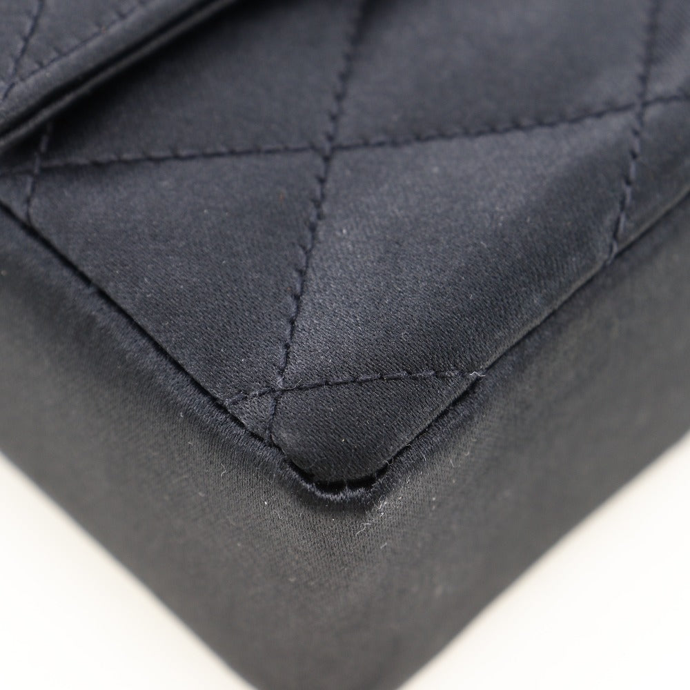 CHANEL Shoulder Bag Satin black Women