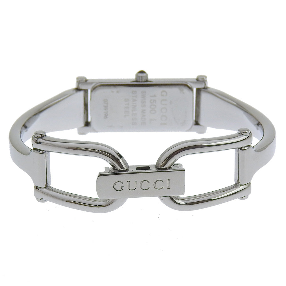 GUCCI Watches Quartz 1500L Stainless Steel black black dial Women
