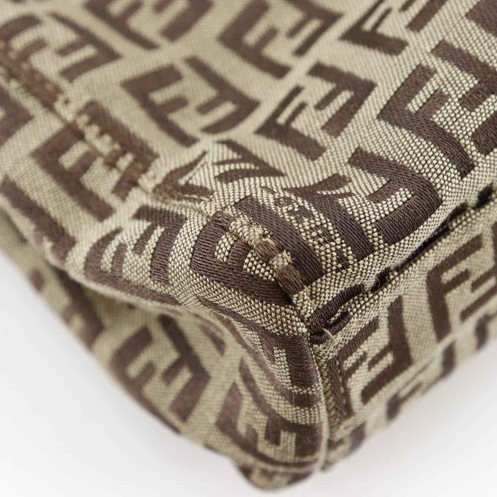 FENDI Handbag 8BH132 Nylon canvas Brown Zucchino Women