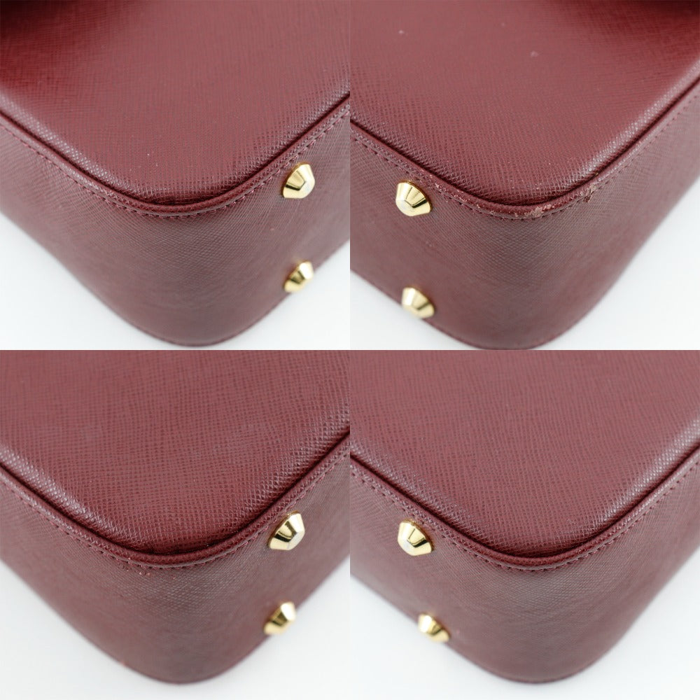 BURBERRY Shoulder Bag leather Bordeaux one belt Hobo Women