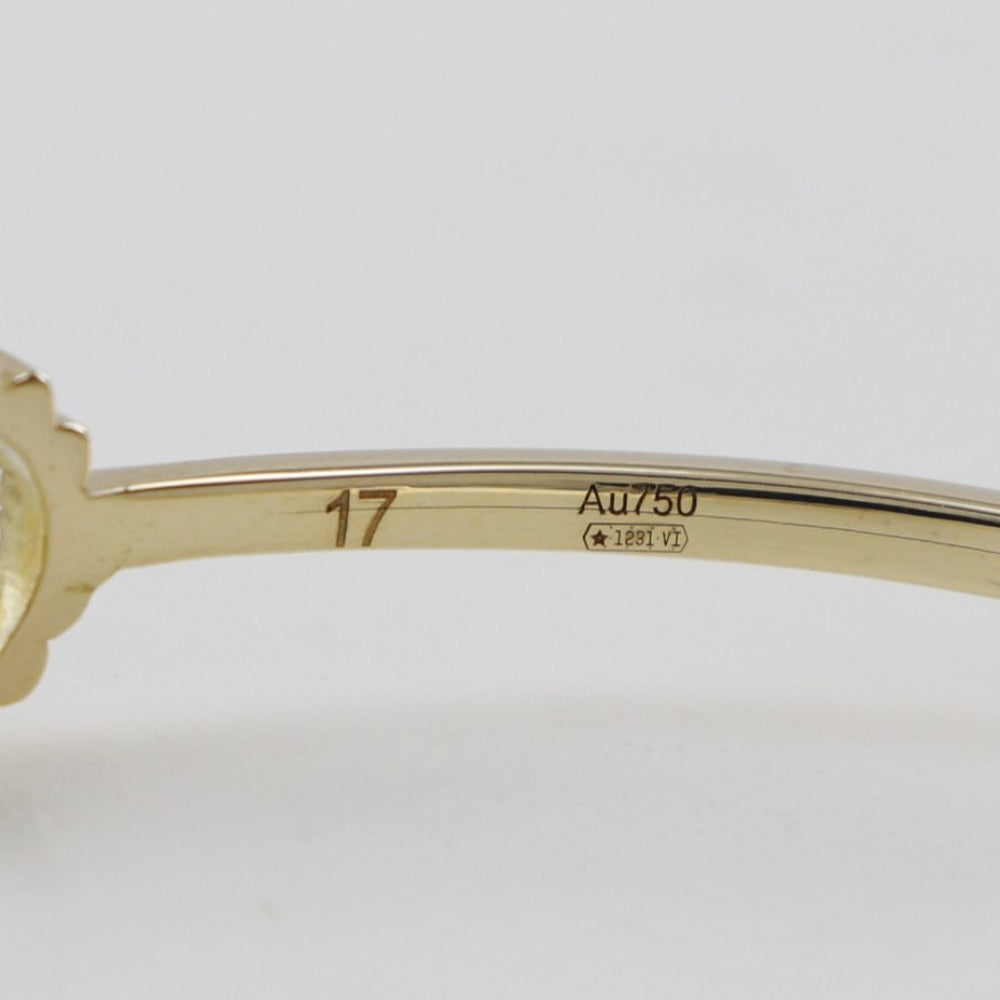 GUCCI Bangle K18 Yellow Gold, Diamond gold GG running Women 17