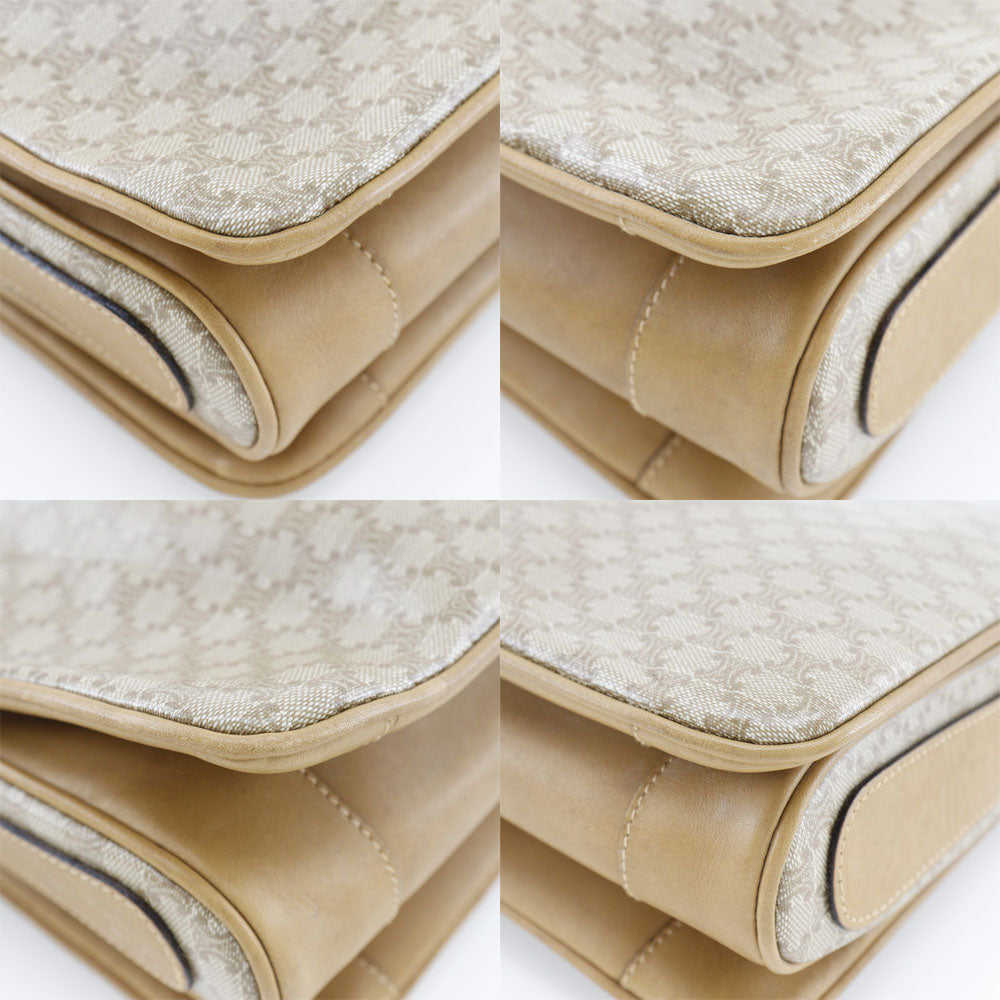 CELINE Shoulder Bag PVC beige Macadam Women