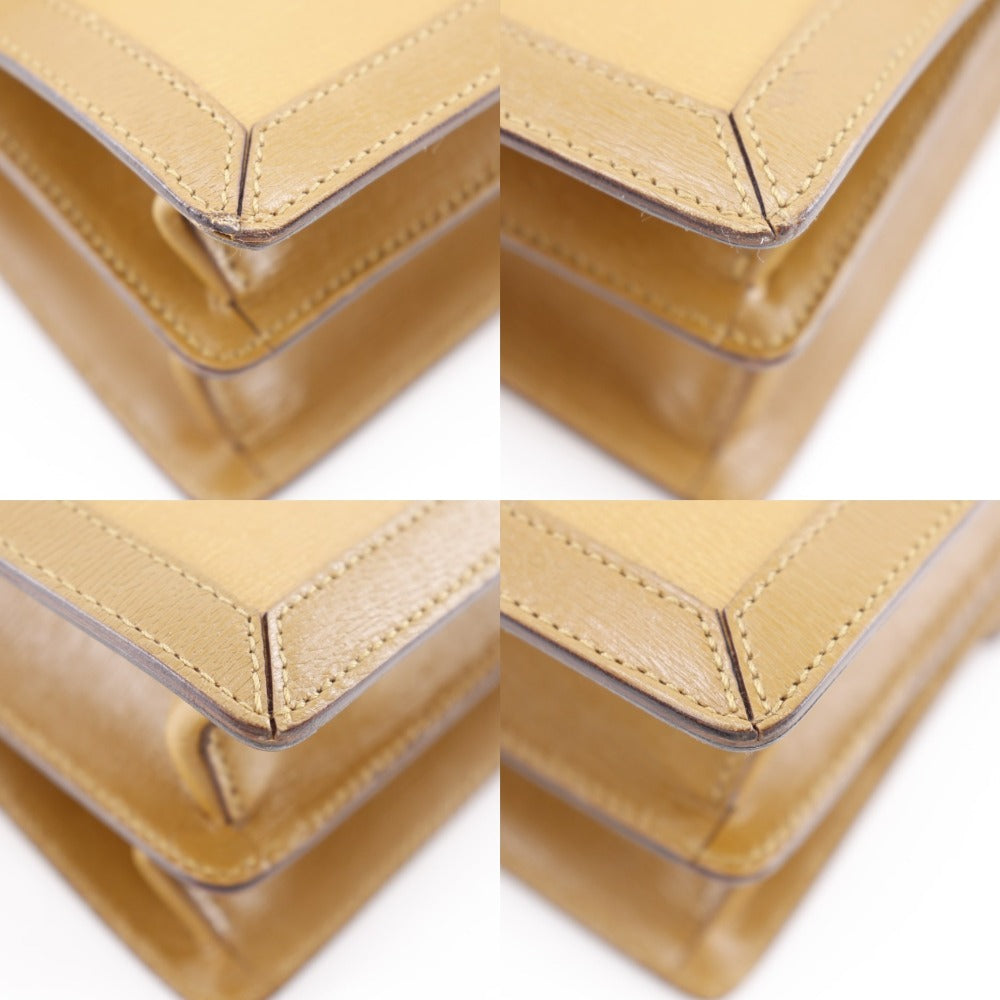 GUCCI Shoulder Bag 001.4140 Calfskin Brown G buckle Women