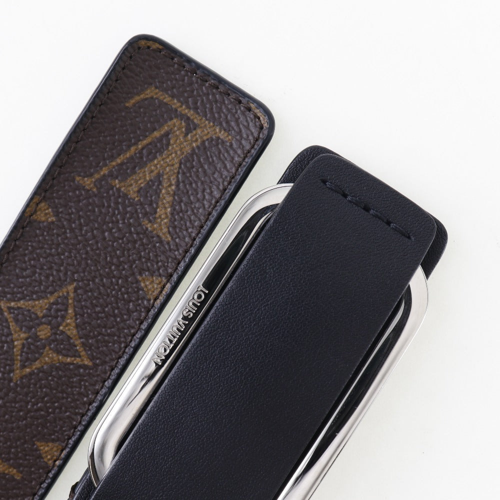 LOUIS VUITTON belt MP022 Monogram canvas Brown Saintur mens 90