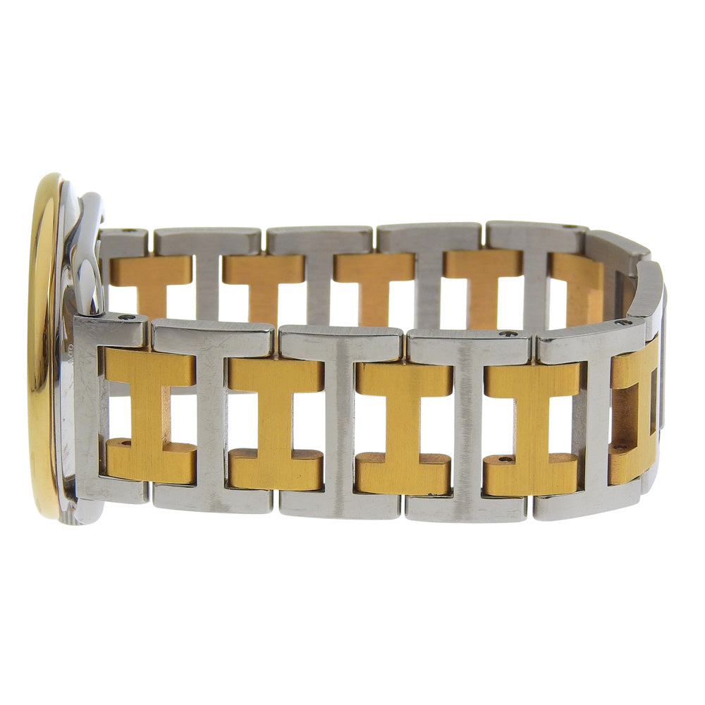 HERMES Watches Quartz Stainless Steel , Plated Gold Silver Arceau white dial