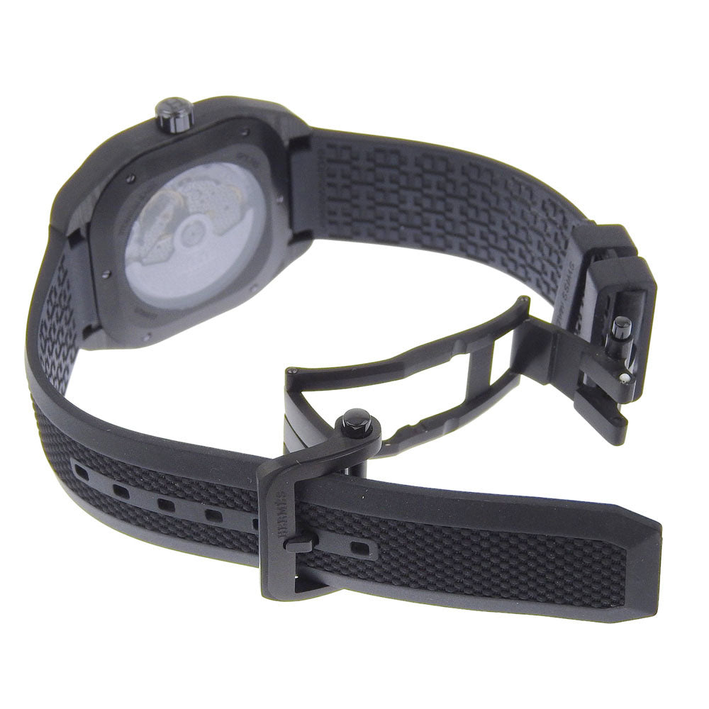 HERMES Watches Mechanical Automatic SP1.745 Titanium, Rubber black H08 Date black dial