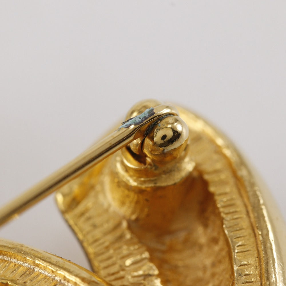 CHANEL Brooch Plated Gold gold Matrasse COCO Mark