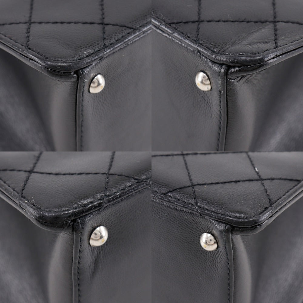 CHANEL Tote Bag Caviar skin black Matrasse Chain tote