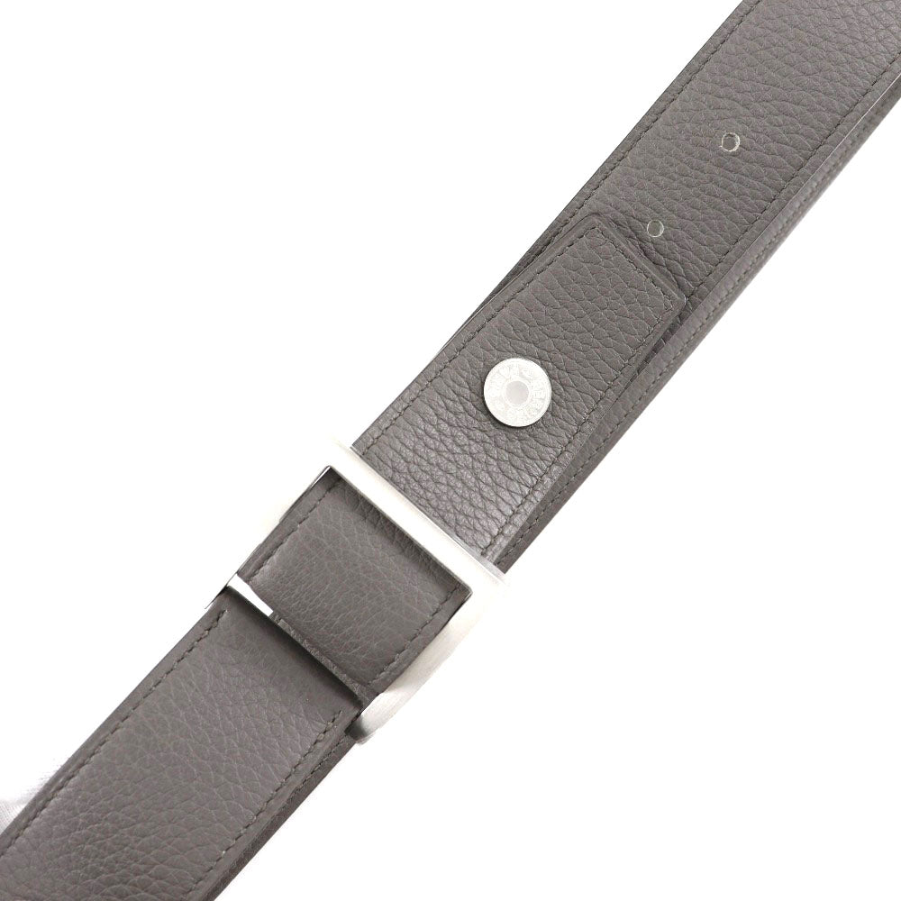HERMES belt Taurillon Clemence gray Serie mens 95