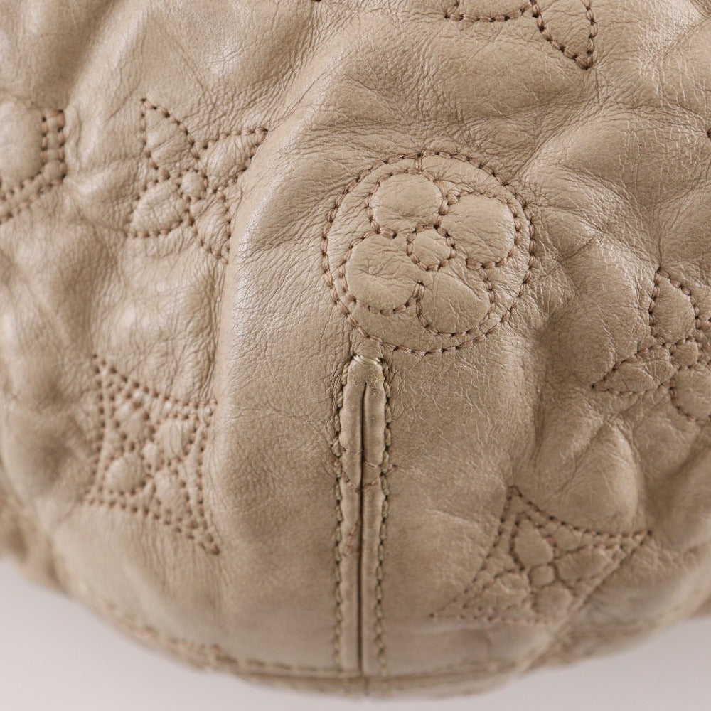LOUIS VUITTON Shoulder Bag M95423 lambskin beige Monogram Olympic Nimbs GM