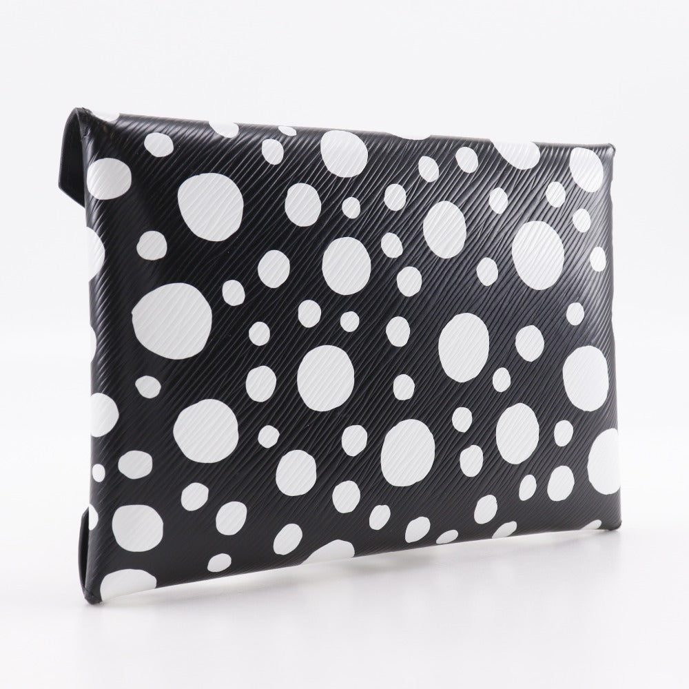 LOUIS VUITTON Clutch bag M81959 Epi Leather Black / yellow / red LVxYK Yayoi Kusama Polka Dots Pochette Kirigami