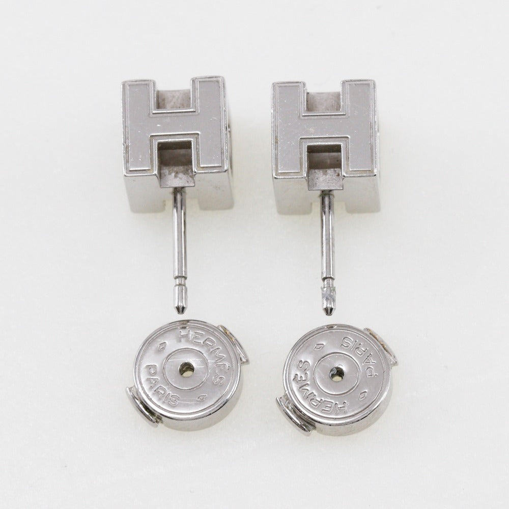 HERMES Pierce metallic Silver H cube Cardue Ash