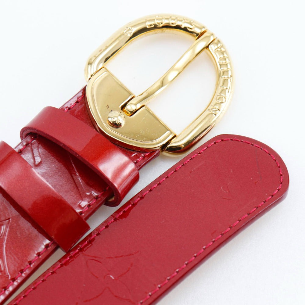 LOUIS VUITTON belt M6980 Monogram Vernis Red Saintur Women 80/32