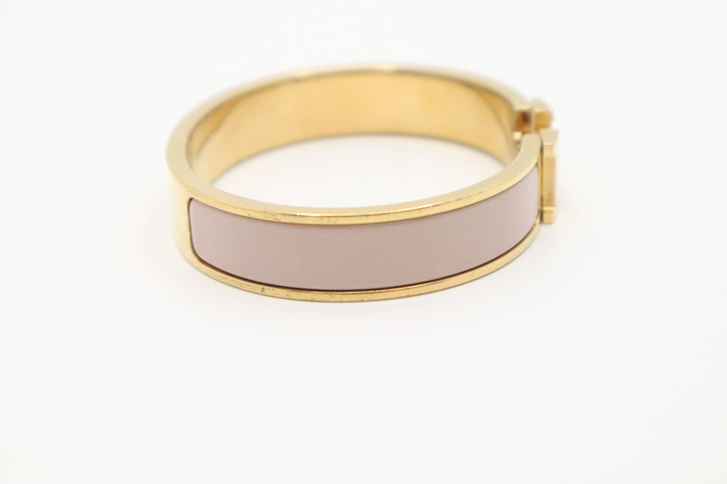Hermes Clic H Enamel Creme Bracelet